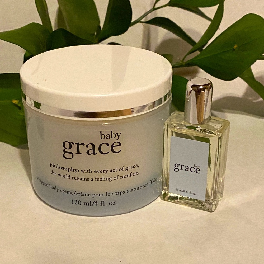 Philosophy baby grace 4 oz Whipped body cream and .33 toilette both are NWOB.
